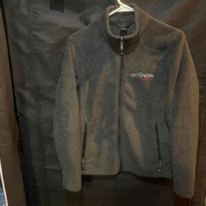 Women's Grey and Black Fleece Jacket